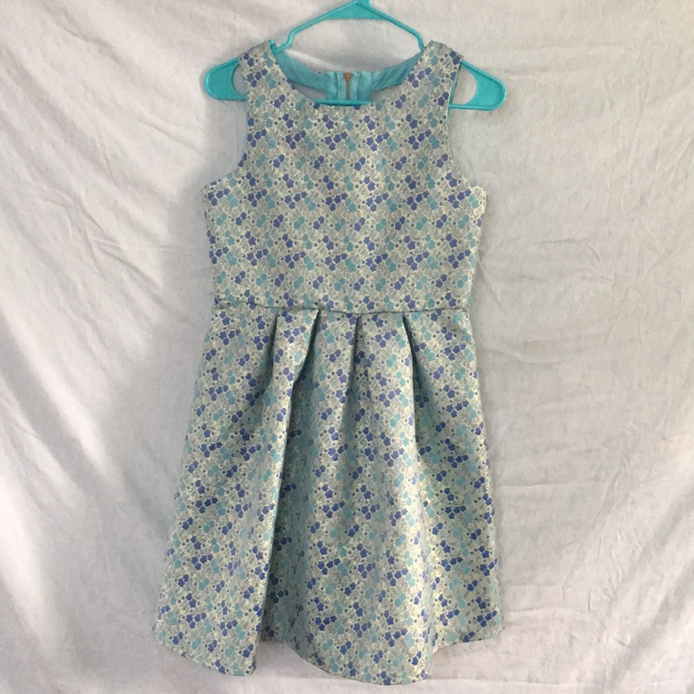 Blue and gold party dress